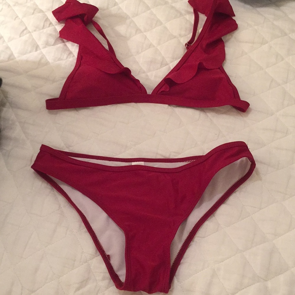 Burgundy red bikini